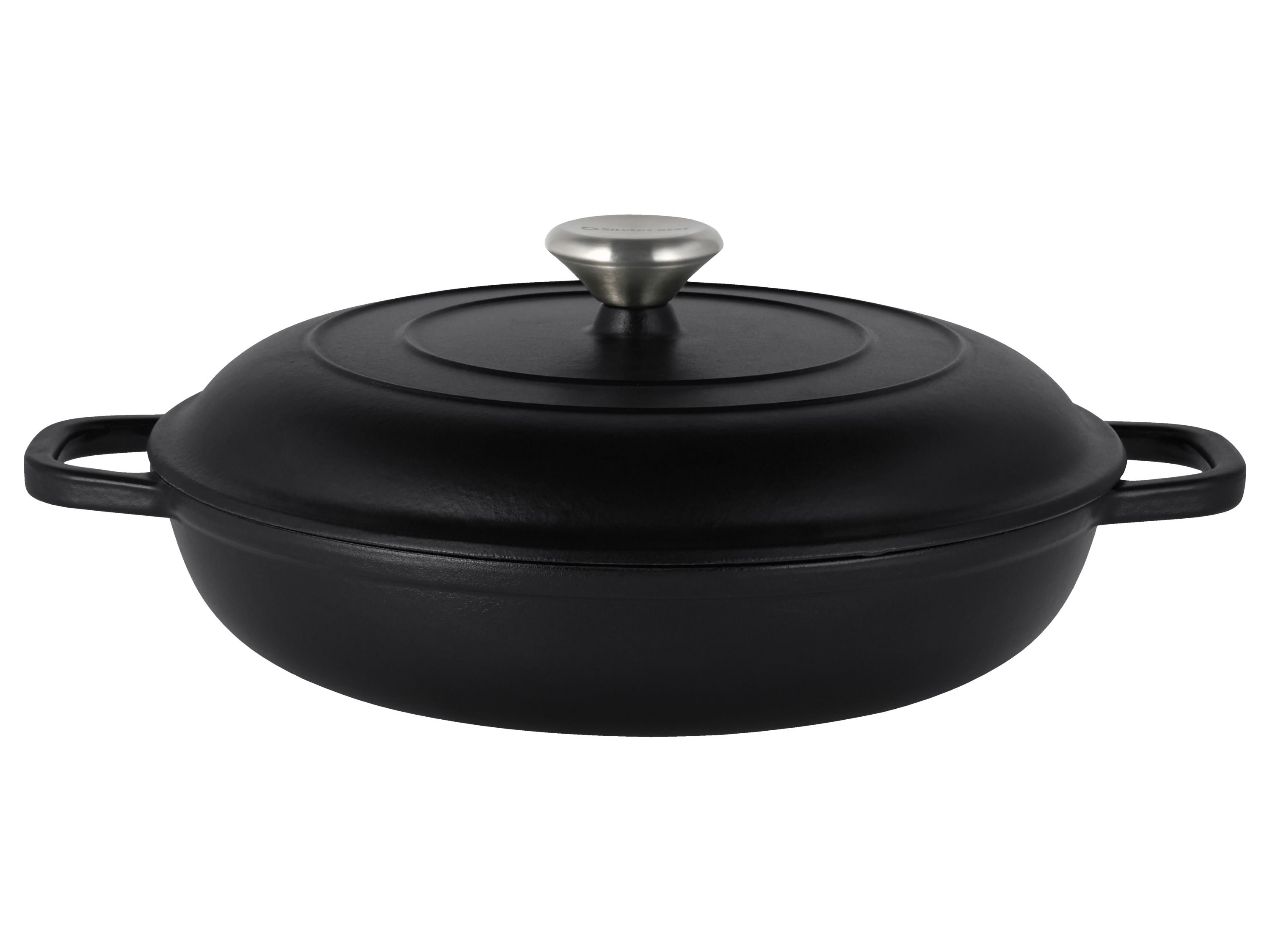 SILVERCREST® Brytfanna żeliwna do serwowania, Ø 30 cm (Czarny)