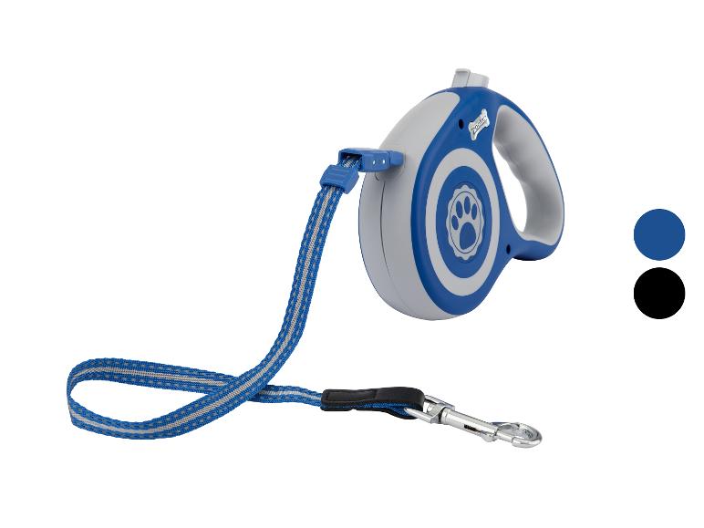 Niebieska automatyczna smycz Zootari dla psów.