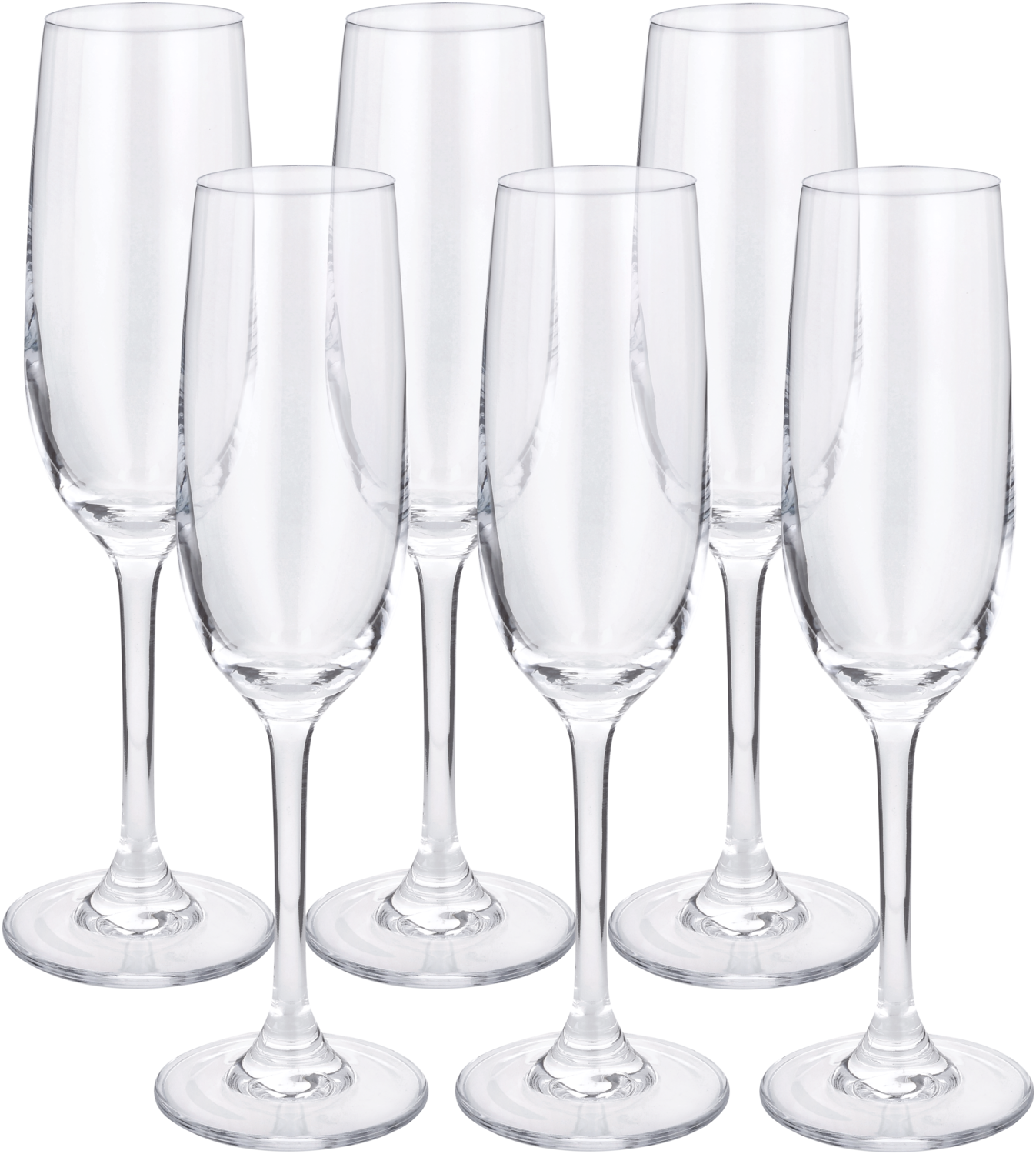 SILVERCREST® Kieliszki do szampana / kieliszki do białego wina / szklanki do wody / kieliszki do czerwonego wina, 6-częściowe. (Kieliszki do wina musu