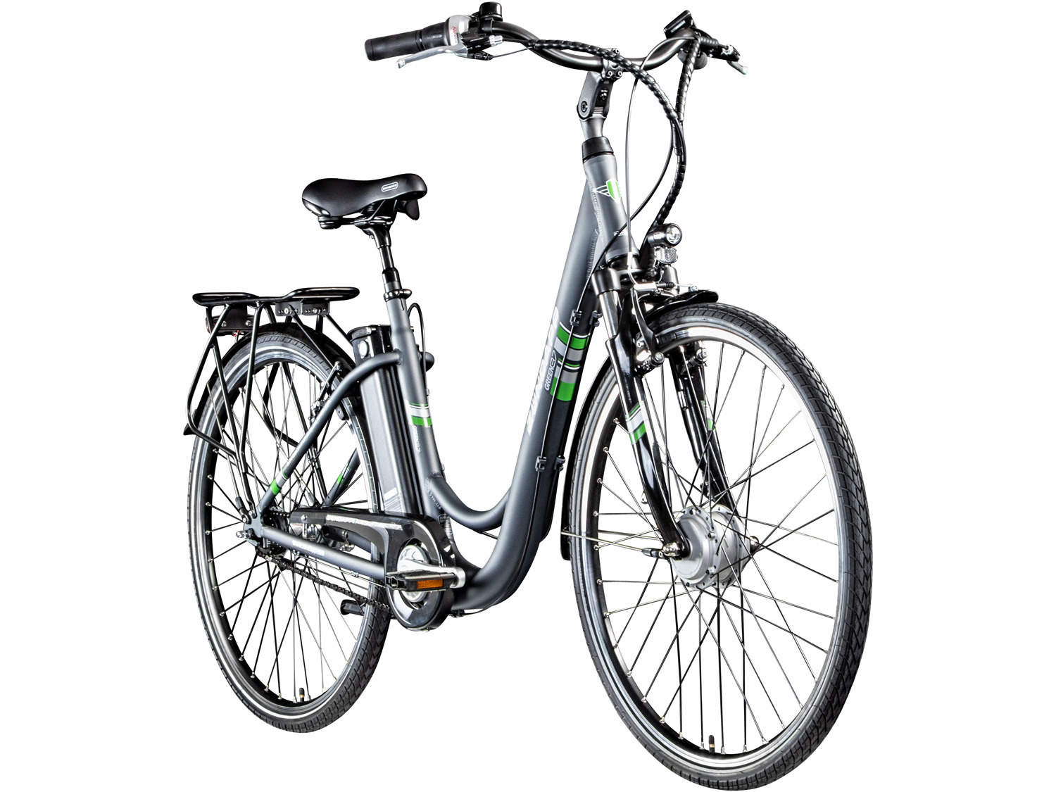 ZÜNDAPP Rower elektryczny E-Bike City »Green 3.7 E-Bike 700c«, 26 lub 28 cali. (28 Zoll anthrazit)
