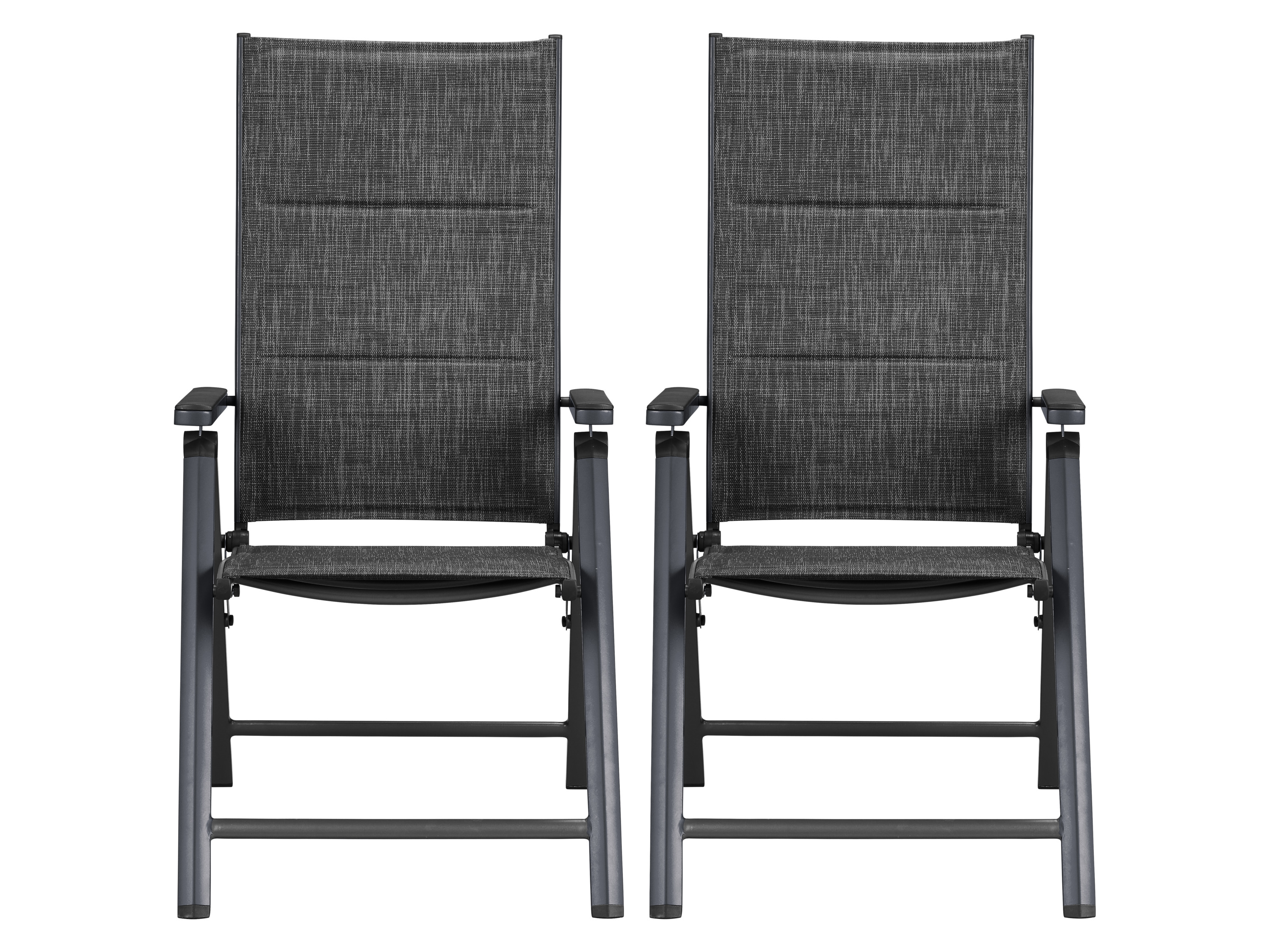 LIVARNO® Zestaw 2 aluminiowych krzeseł składanych Toronto