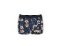Męskie bawełniane bokserki w kolorze granatowym z tropikalnym wzorem kwiatowym.