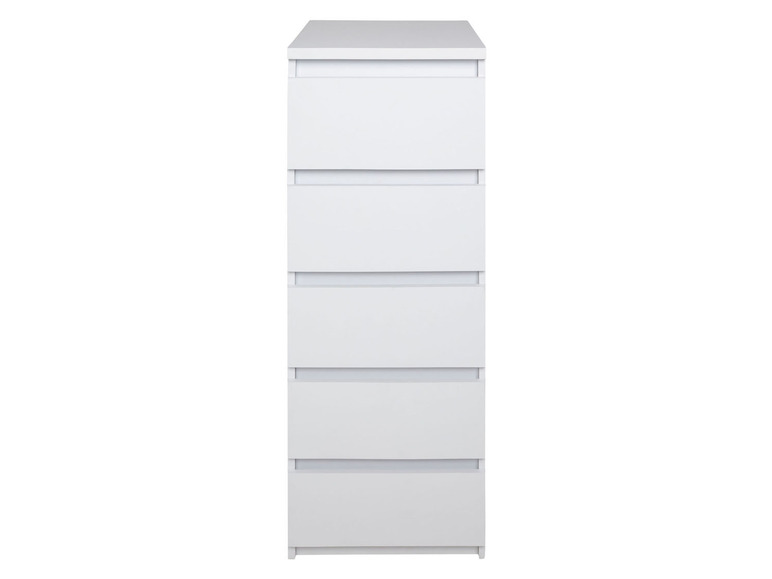 Pełny ekran: LIVARNO HOME Komoda Genf z 5 szufladami, 39,5 x 119,7 x 48 cm, biała - zdjęcie 4