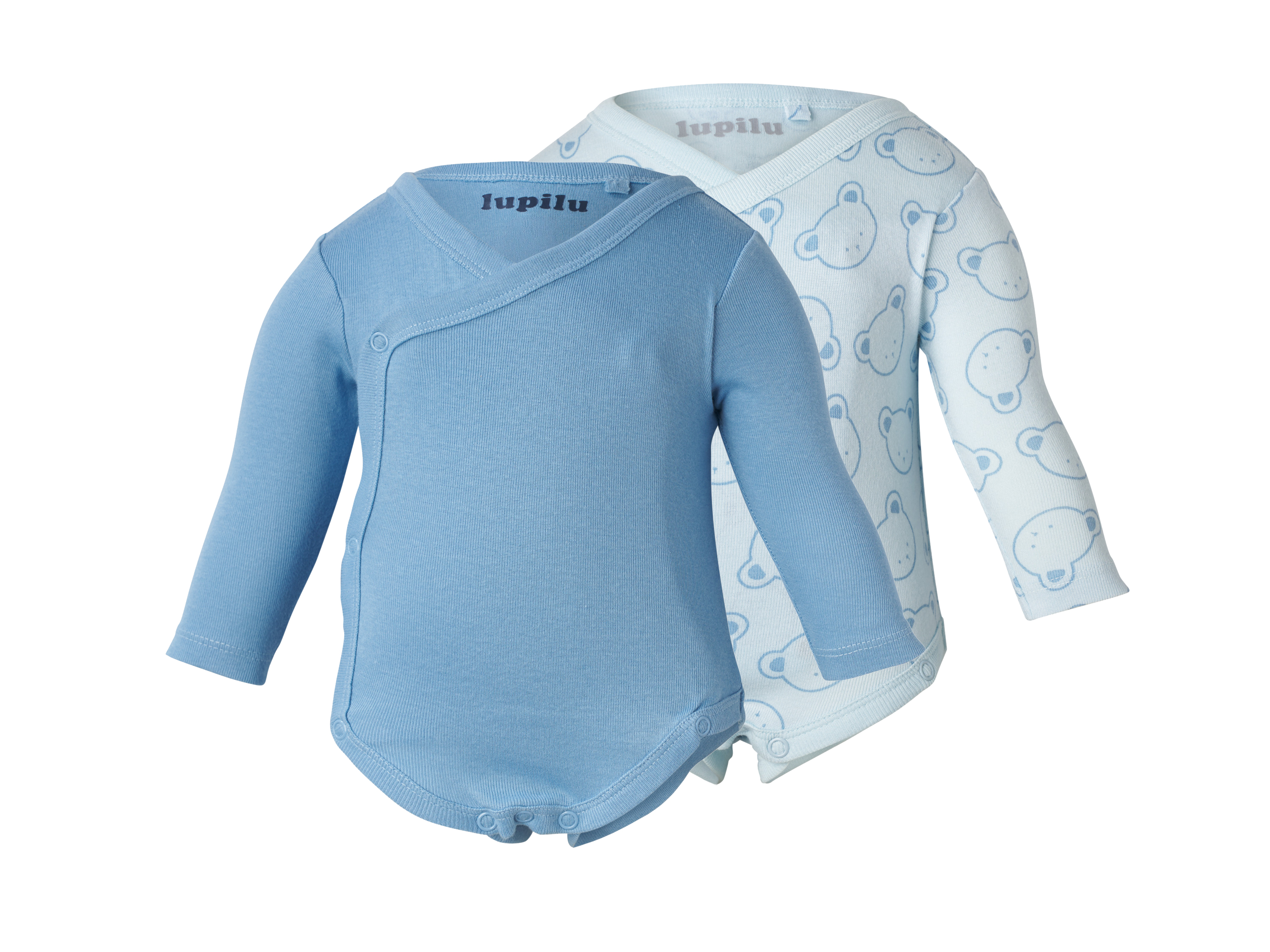 LUPILU® Body kopertowe niemowlęce, 2 sztuki (Niebieski, 62/68)