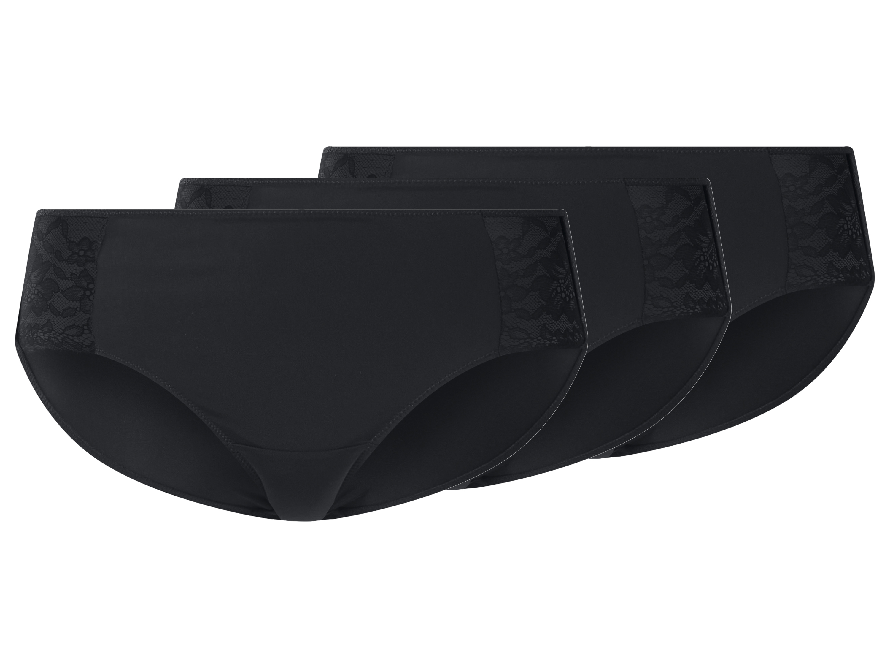 esmara® Majtki hipstery damskie z koronką, 3 pary 