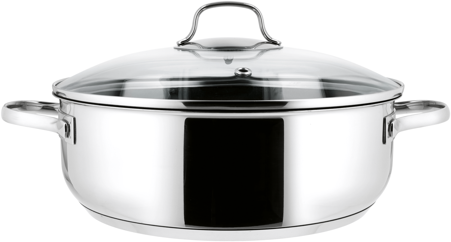 SILVERCREST® Garnek ze stali nierdzewnej powlekany / niepowlekany, Ø 28 cm. (Z powłoką)