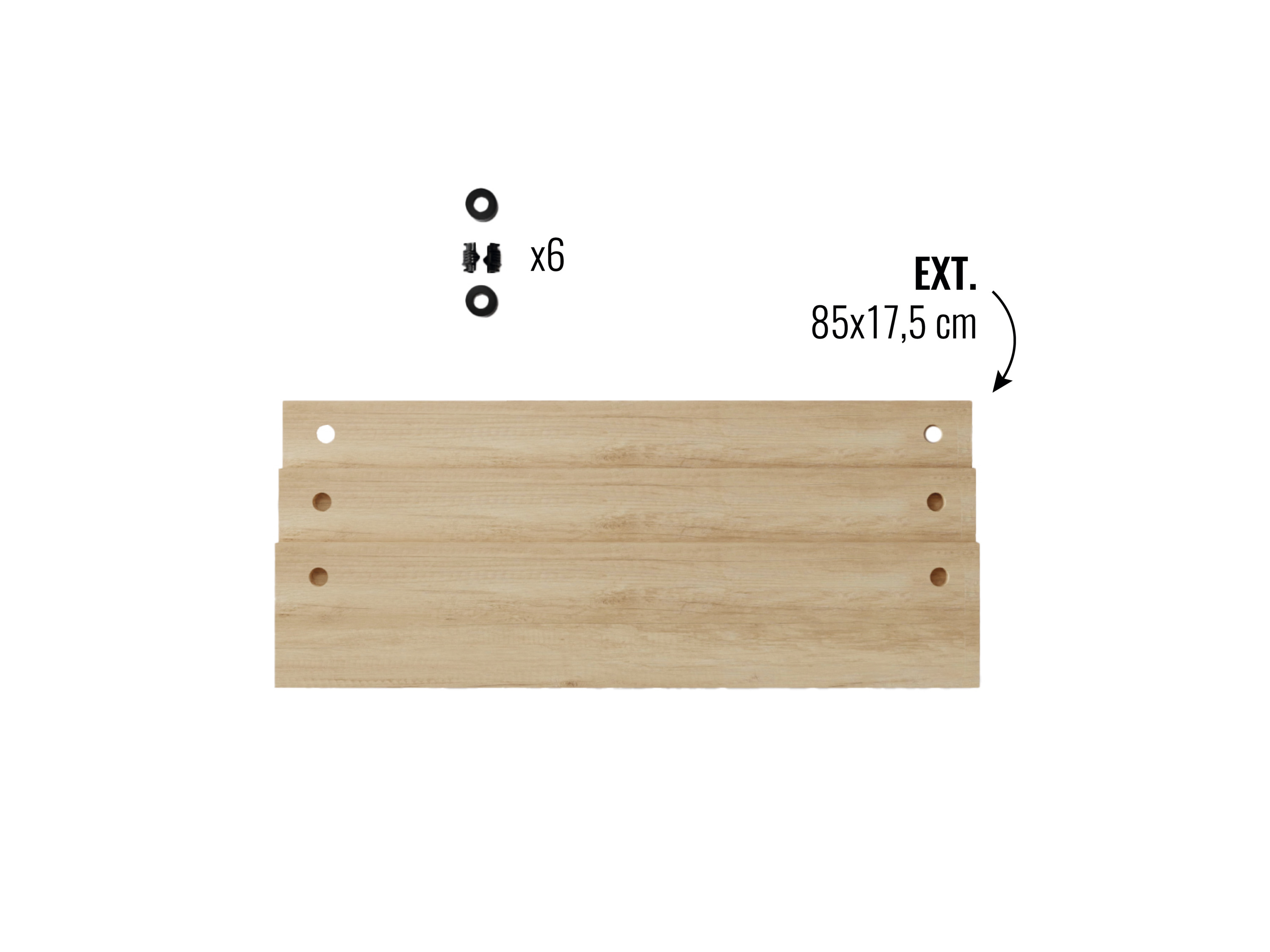 AR SHELVING Półki do regału ściennego DECO (85x17,5 cm)