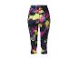 Legginsy sportowe z kolorowym wzorem.