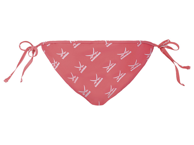 Różowy bikini z logo 'Sansibar'.