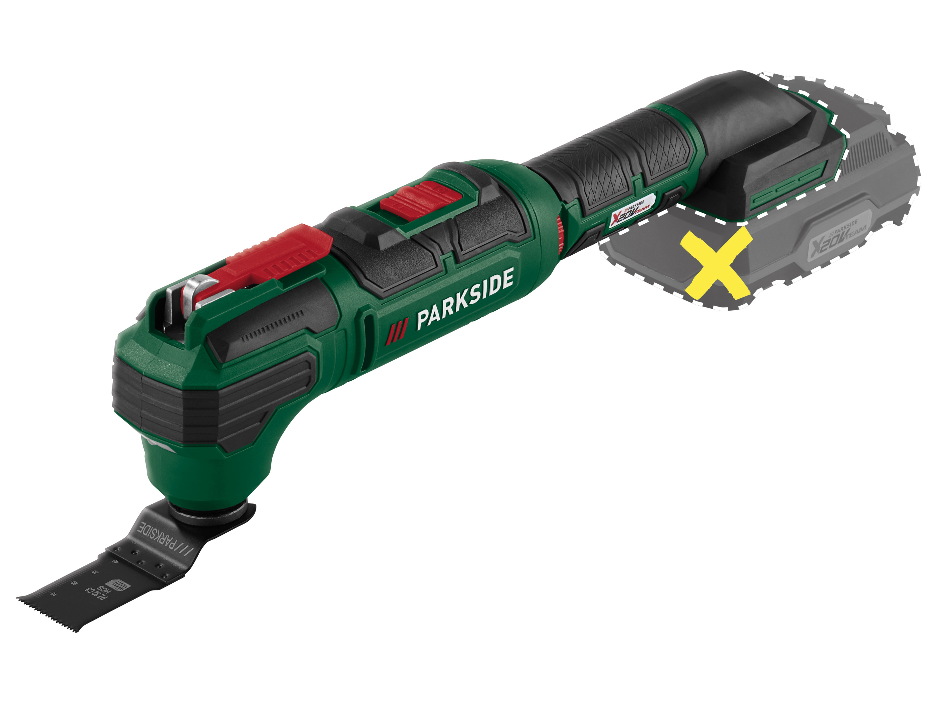 PARKSIDE® Akumulatorowe narzędzie wielofunkcyjne, 20 V, PAMFW 20-Li C3 (bez akumulatora i ładowarki)