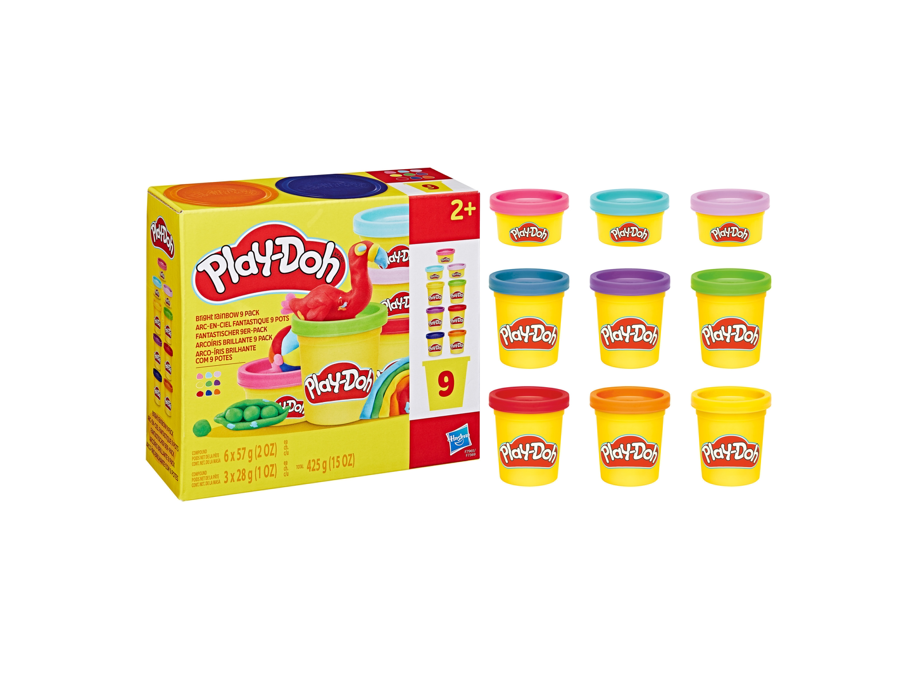 PLAY DOH Zestaw ciastoliny, 9 sztuk (Tęcza)