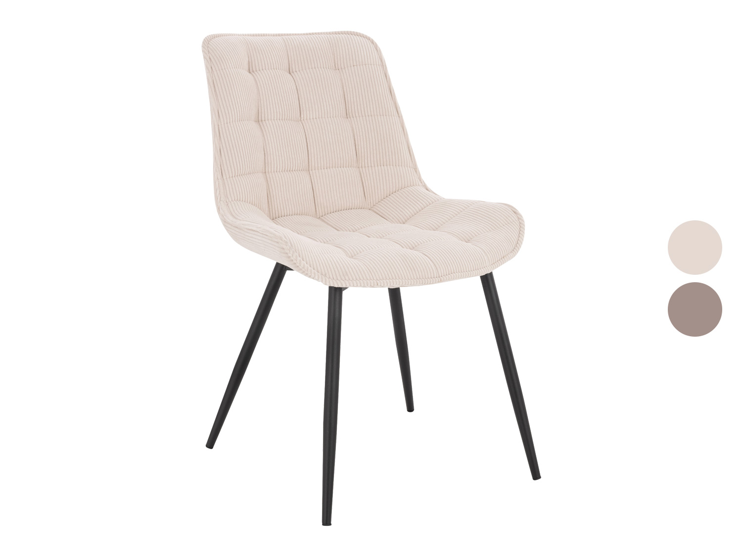 HOME DELUXE Krzesło tapicerowane do jadalni IKALO, 2 sztuki