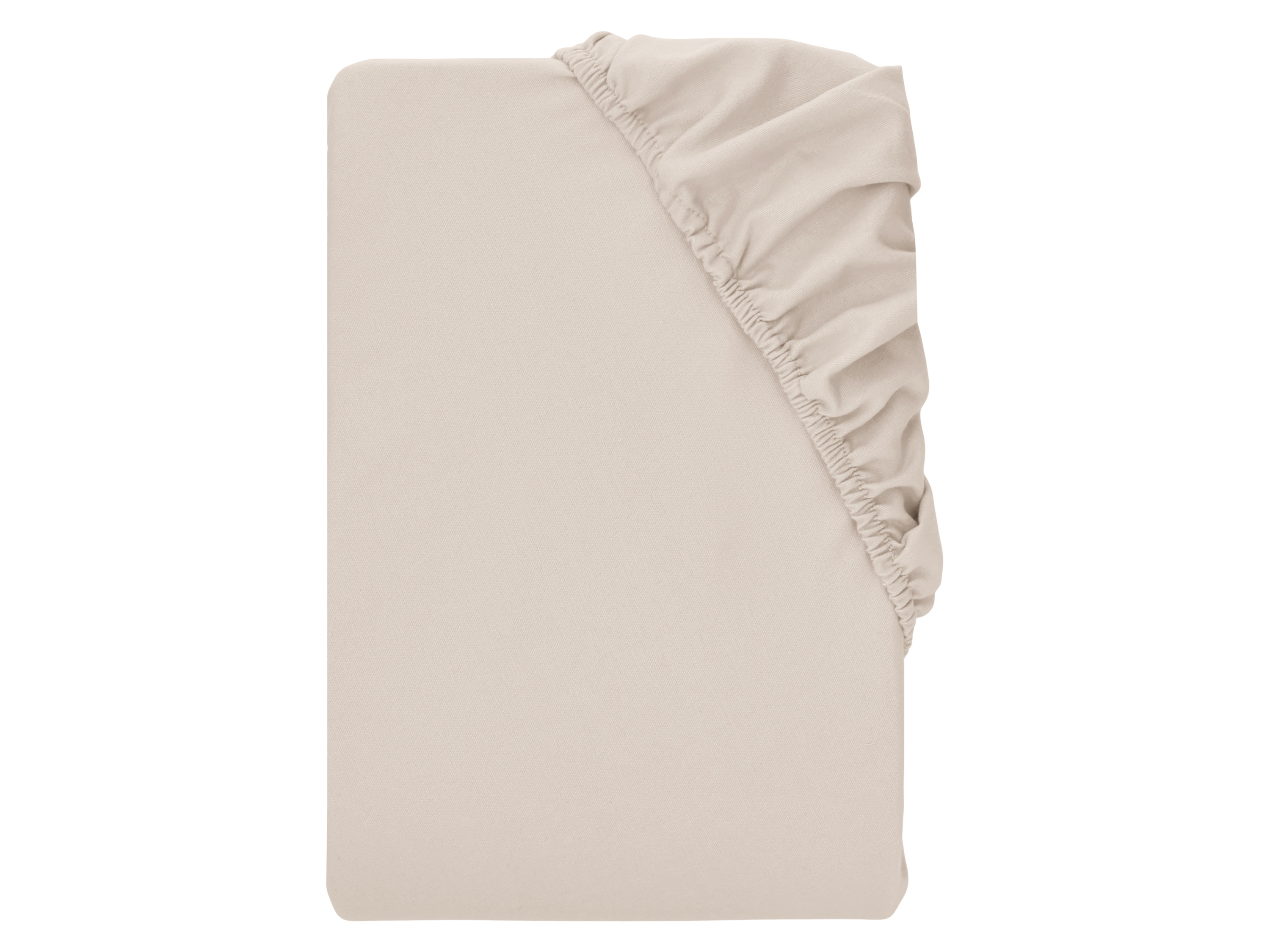 LIVARNO® Prześcieradło z gumką z miękkiej flaneli, 180-200 x 200 cm (Beżowy)