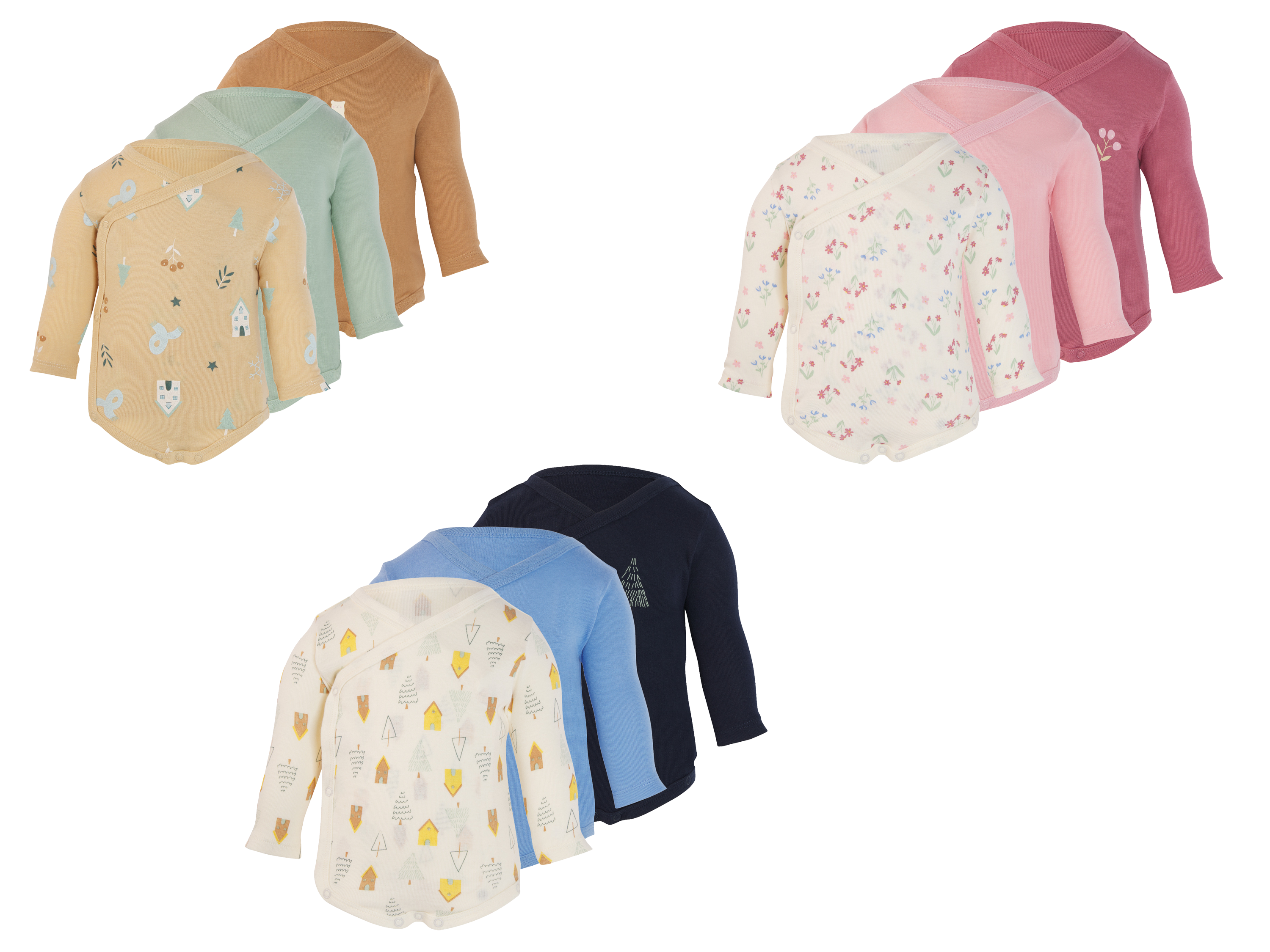 LUPILU® Body niemowlęce, 3 sztuki