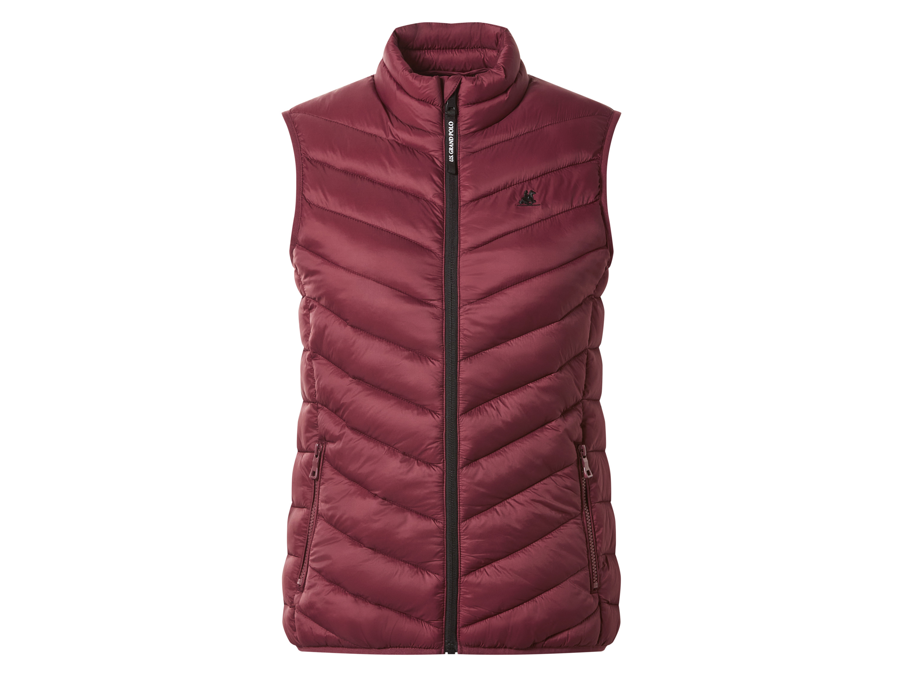 esmara® U.S. Grand Polo Kamizelka pikowana damska (bordowy, M(40/42))