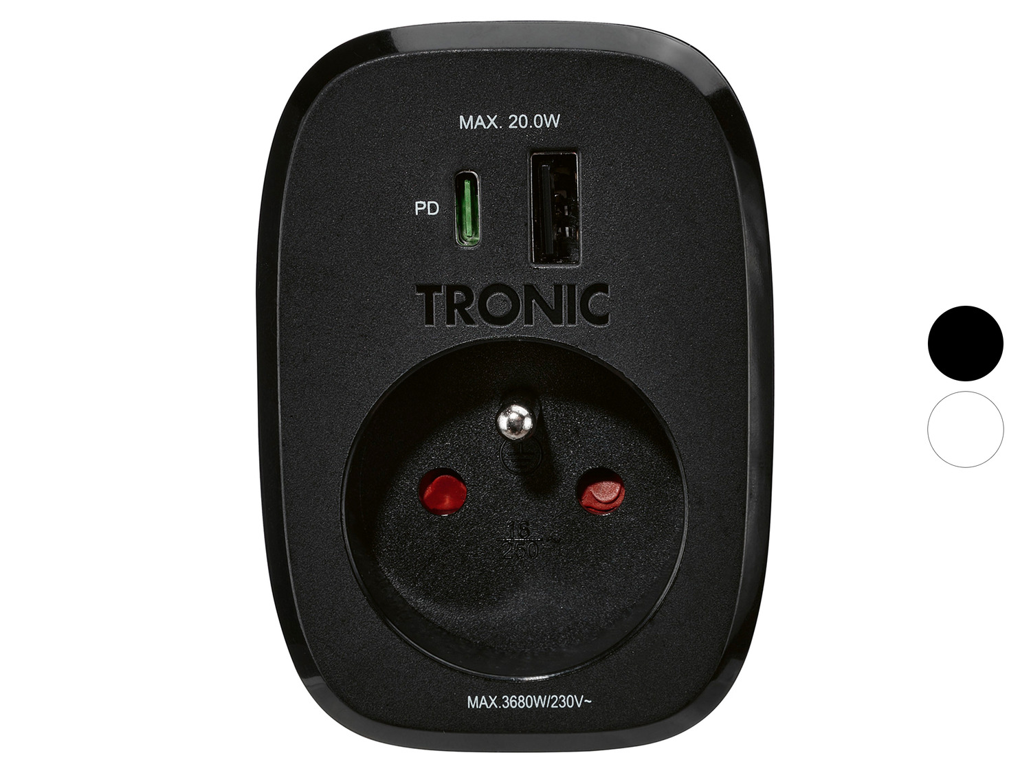 TRONIC® Adapter do gniazdka z gniazdami USBA + USBC