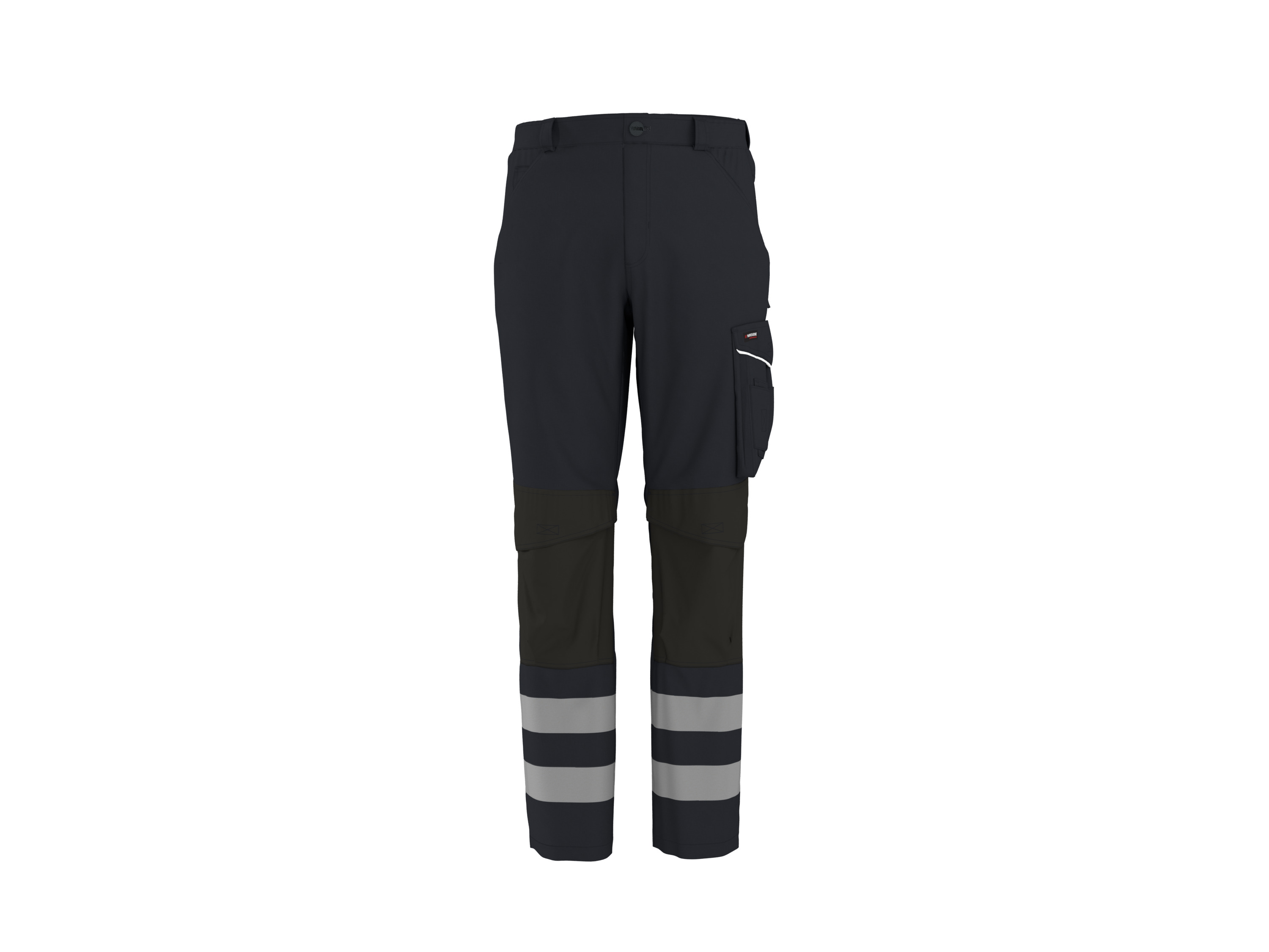 PARKSIDE PERFORMANCE® Spodnie robocze męskie softshell odblaskowe (Czarny, 58)