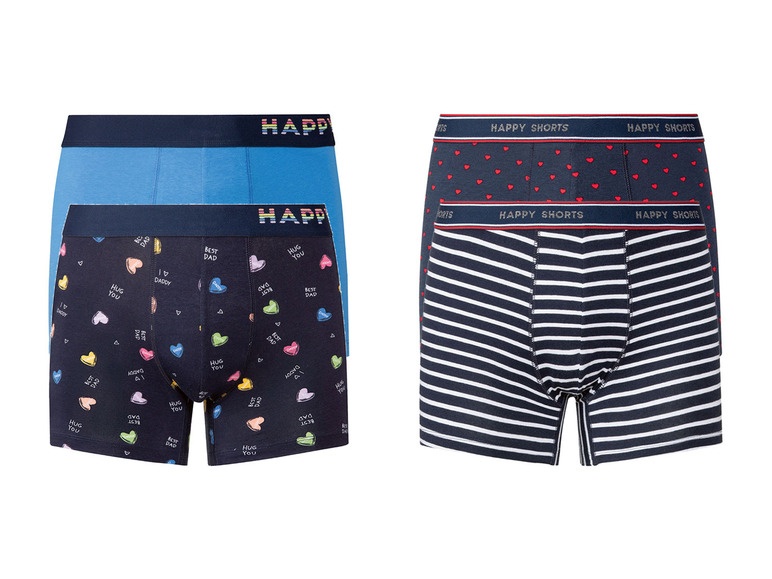 Pełny ekran: Happy Shorts Bokserki męskie szorty, na Dzień Ojca, 2 pary - zdjęcie 1