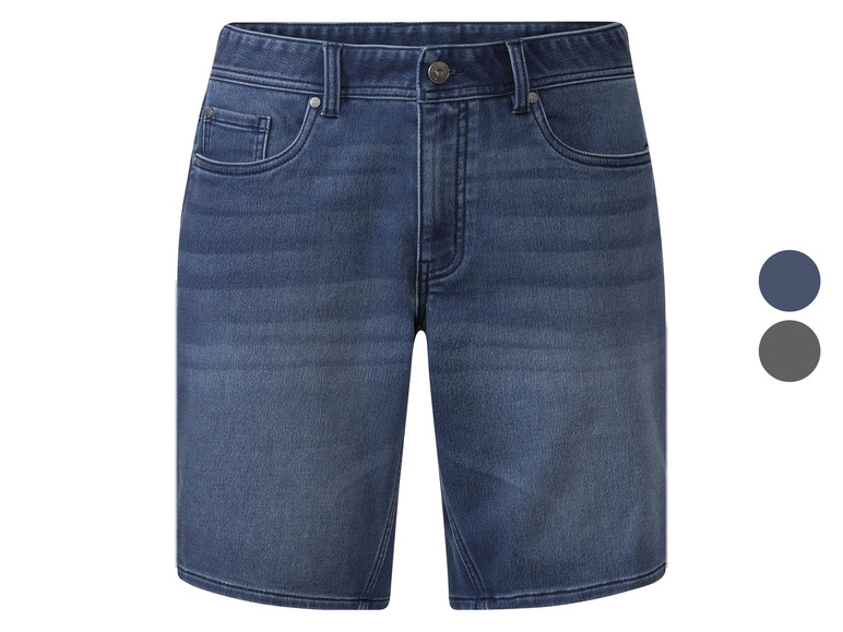 Pełny ekran: LIVERGY® Bermudy męskie dresowe w stylu jeansowym - zdjęcie 1