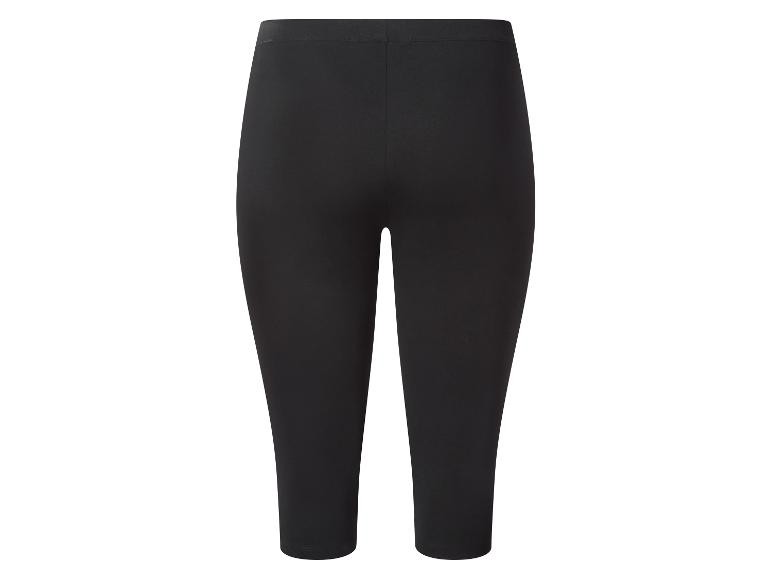 Czarne damskie legginsy do kolan