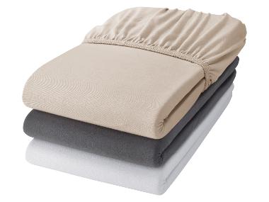 LIVARNO® Bawełniane prześcieradło z dżerseju, 90-100 x 200 cm