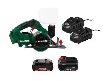 PARKSIDE® Zestaw 20 V Akumulatorowa przecinarka do płytek, 20 V (z akumulatorem 2 Ah i ładowarką) i dodatkowym akumulatorem 4 Ah