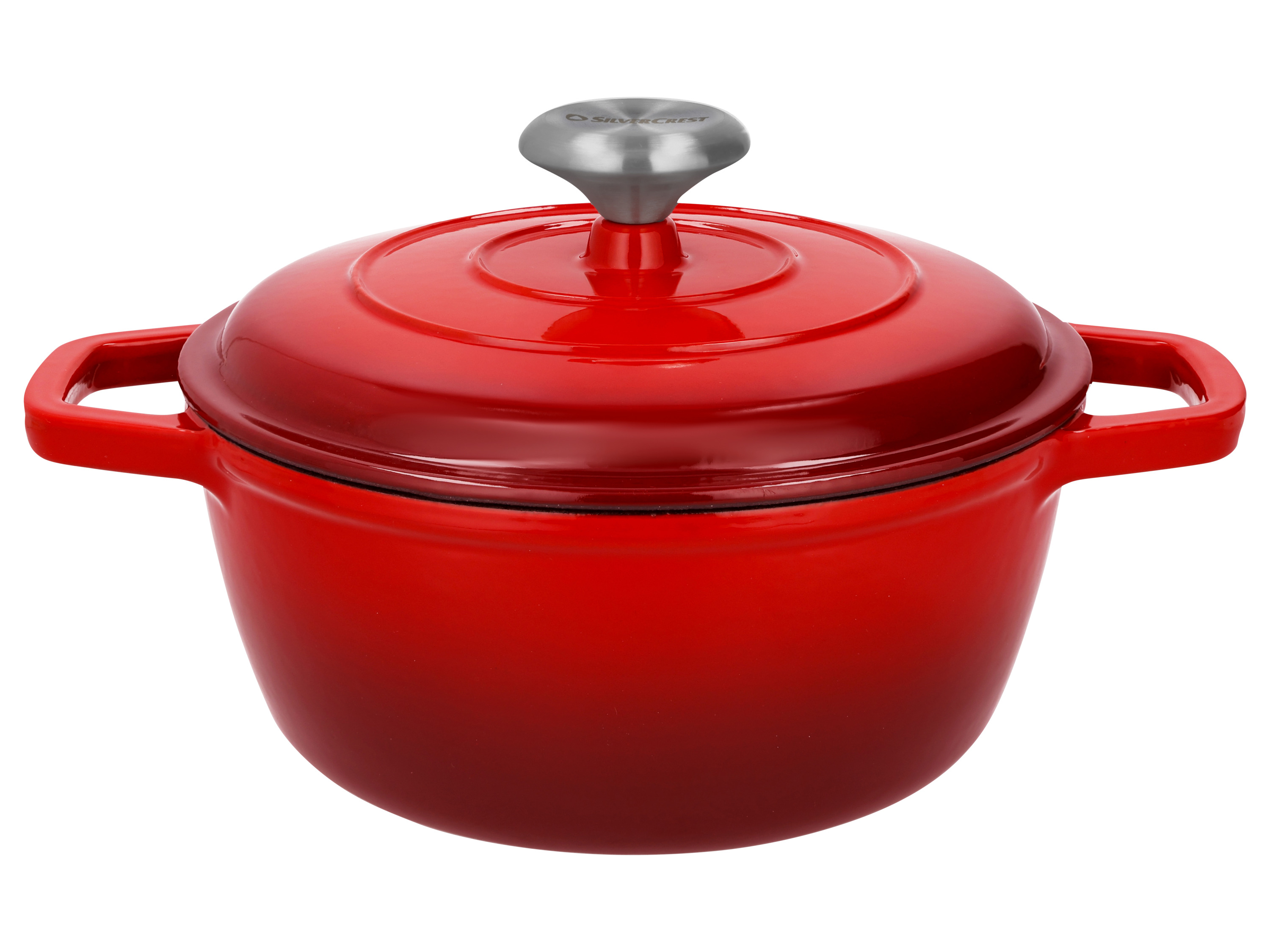 SILVERCREST® Garnek żeliwny, Ø 21 cm (Czerwony)