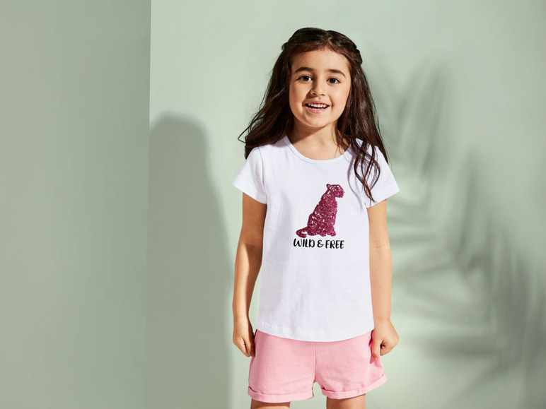 Pełny ekran: lupilu® T-shirty dziewczęce z bawełny, 2 sztuki - zdjęcie 4