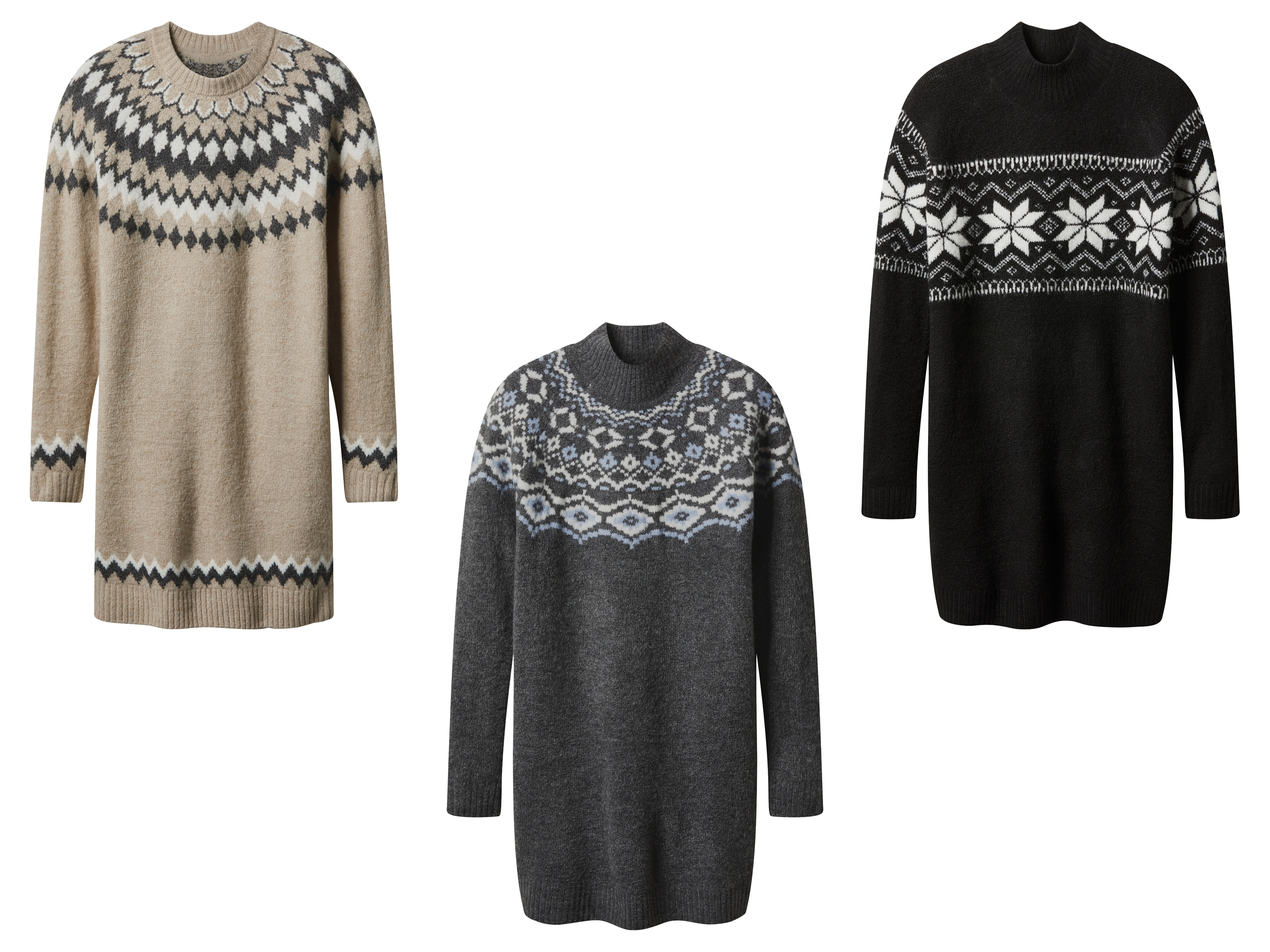 esmara® Sukienka dzianinowa damska z domieszką wełny