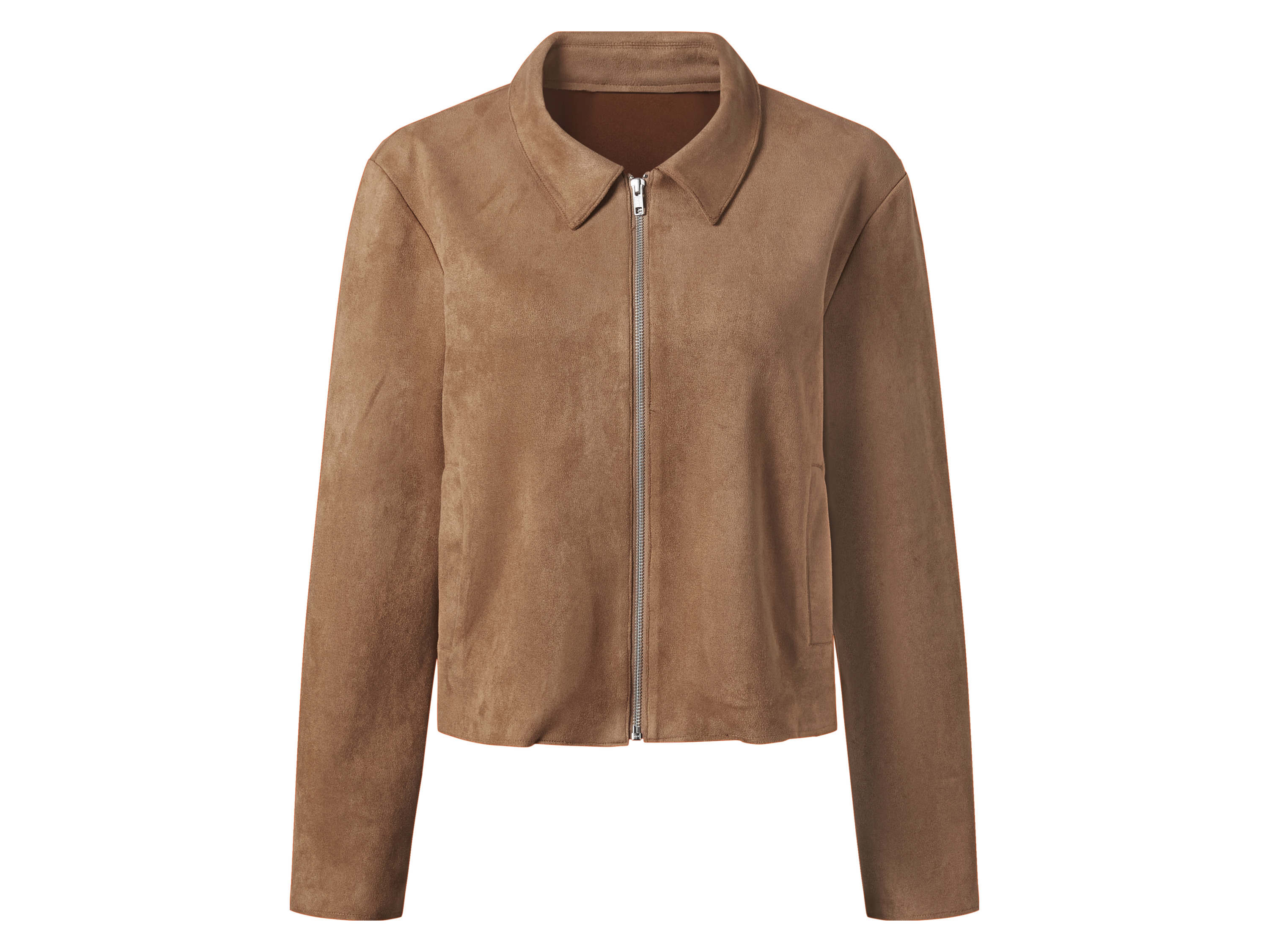 esmara® Bluza welurowa damska (Beżowy, M(40/42))