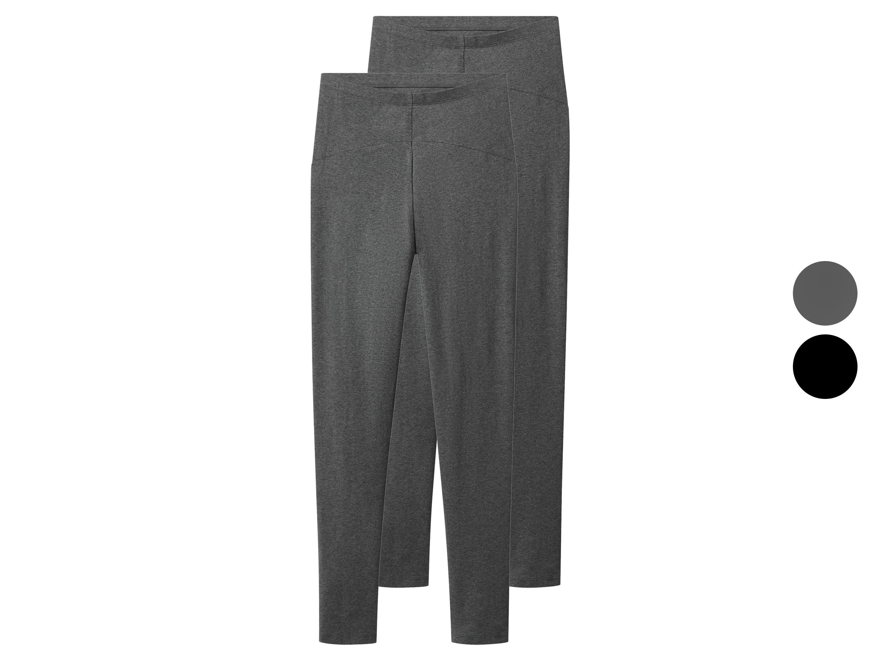 esmara® Legginsy ciążowe damskie z biobawełną, 2 pary