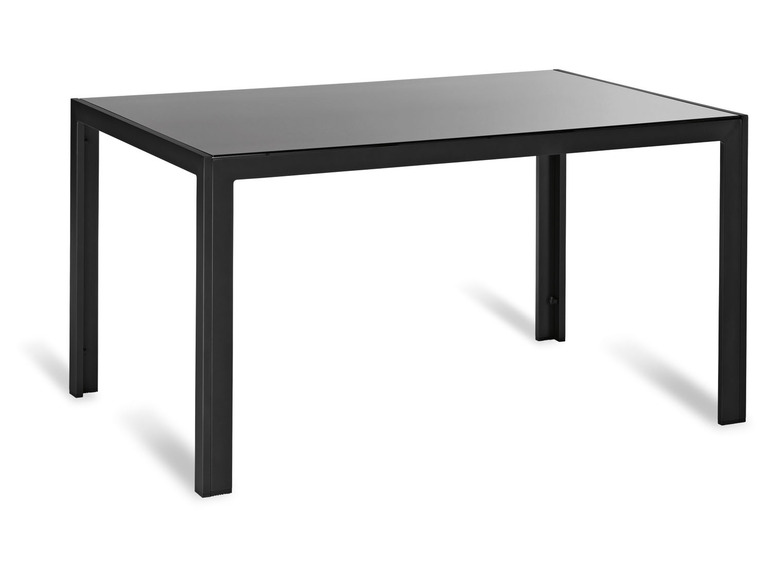 Pełny ekran: LIVARNO home Aluminiowy stół ogrodowy Houston, 140 x 90 cm, z obracanym blatem, czarny - zdjęcie 3