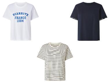 ESMARA® T-shirt damski z biobawełny