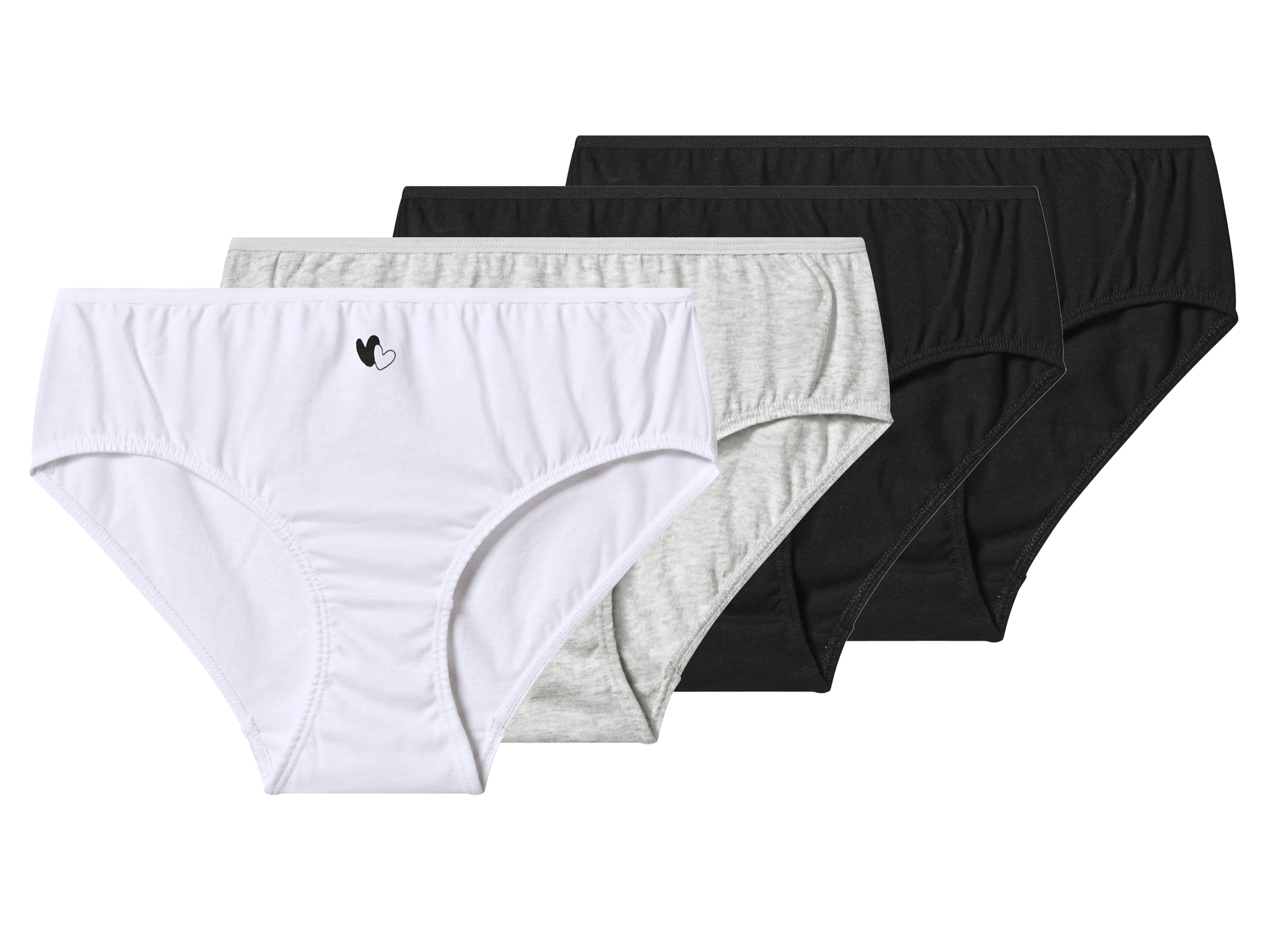 esmara® Majtki dziecięce z bawełny, 4 pary 