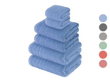 LIVARNO home Zestaw ręczników frotté z bawełny, 6 elementów