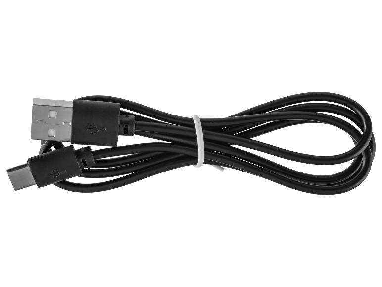 Czarny kabel USB-C do USB.