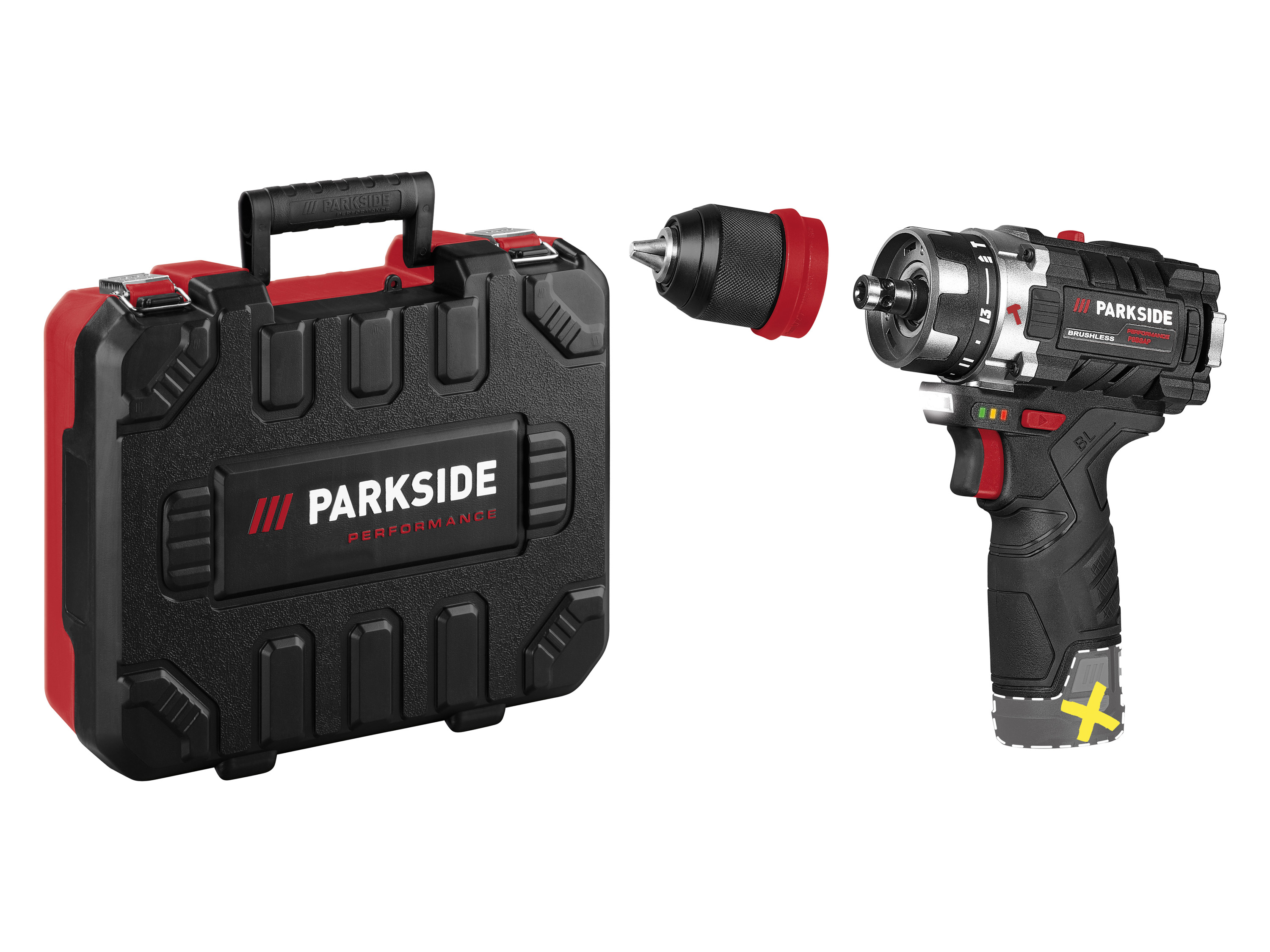 PARKSIDE PERFORMANCE® Akumulatorowa wiertarkowkrętarka udarowa 12 V, PBSPA 12 A1 (bez akumulatora i ładowarki)