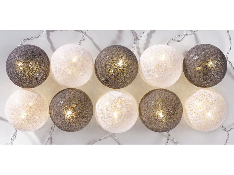 Pełny ekran: LIVARNO home Dekoracyjny łańcuch świetlny LED cotton balls - zdjęcie 5