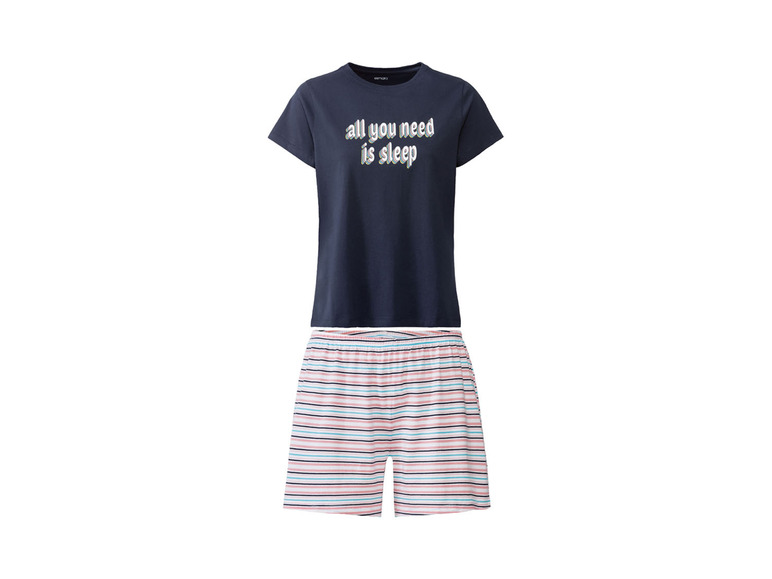 Pełny ekran: esmara Piżama damska (t-shirt + szorty) z czystej bawełny - zdjęcie 2