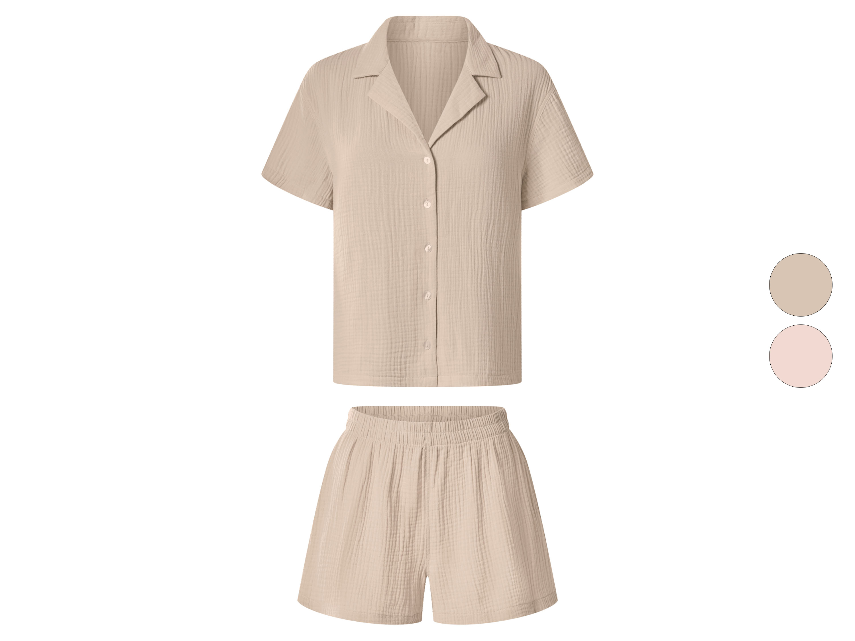 esmara® Piżama damska z bawełny muślinowej