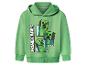 Zielona dziecięca bluza z kapturem Minecraft z nadrukiem Creepera