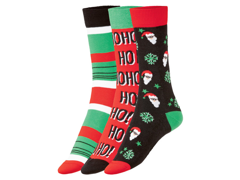 Pełny ekran: Fun Socks Skarpety świąteczne z bawełną damskie / męskie, 3 pary - zdjęcie 10