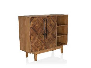 HJH LIVING Komoda SANTJAGO WOOD z litego drewna brązowa