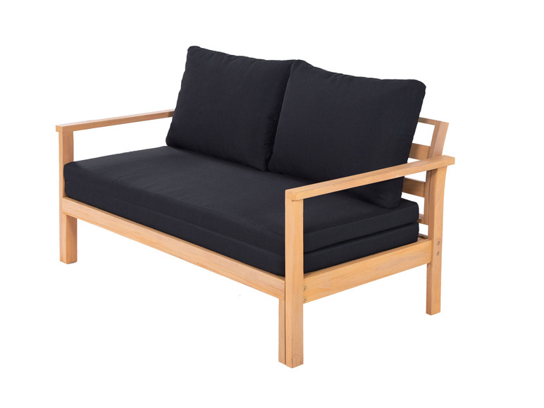 Pełny ekran: Sol Garden Drewniana ławka / łóżko ogrodowe 2w1, z poduszkami - zdjęcie 1