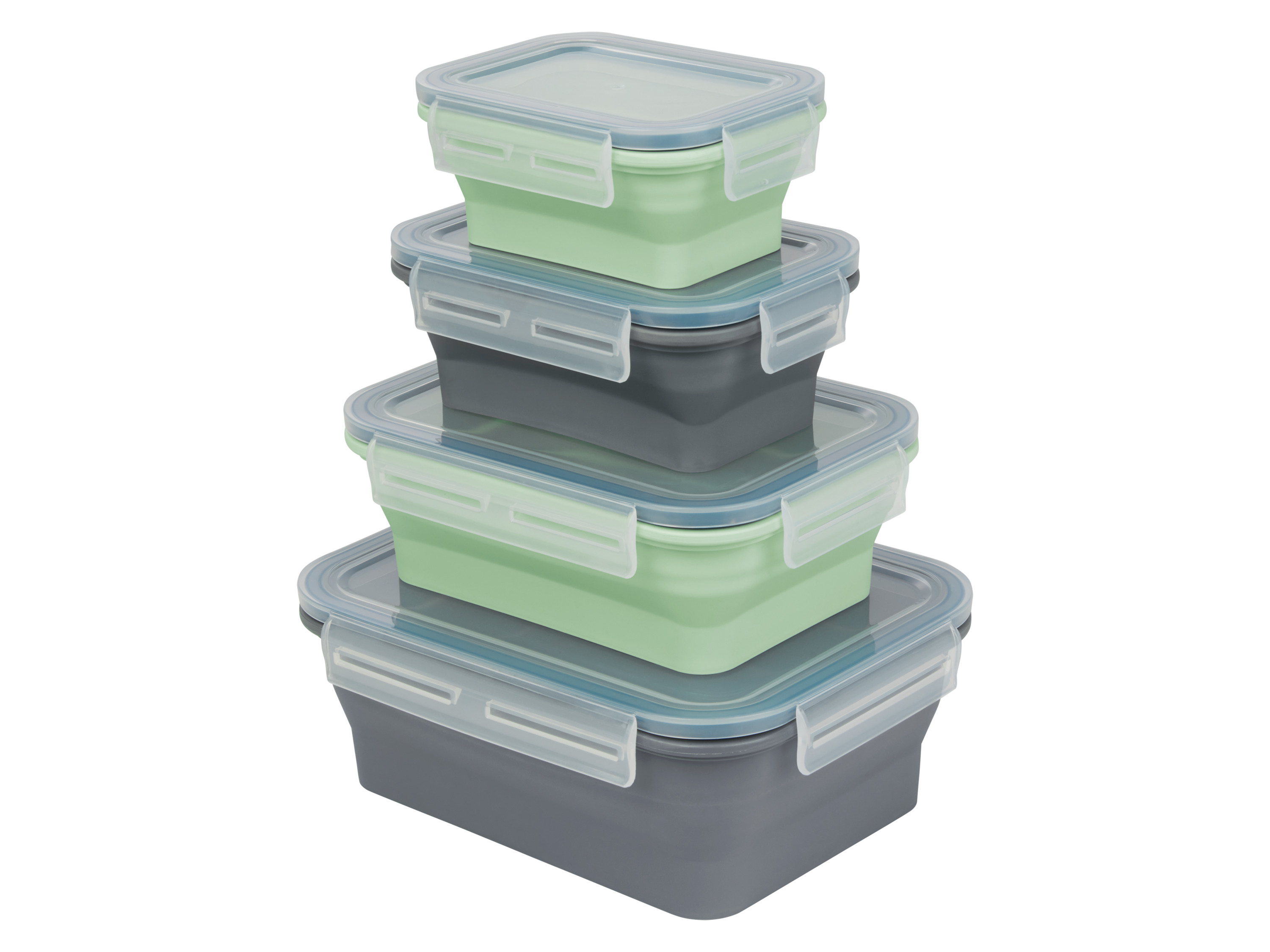 SILVERCREST® Pudełko na lunch lub zestaw 4 składanych pojemników (Prostokątny)