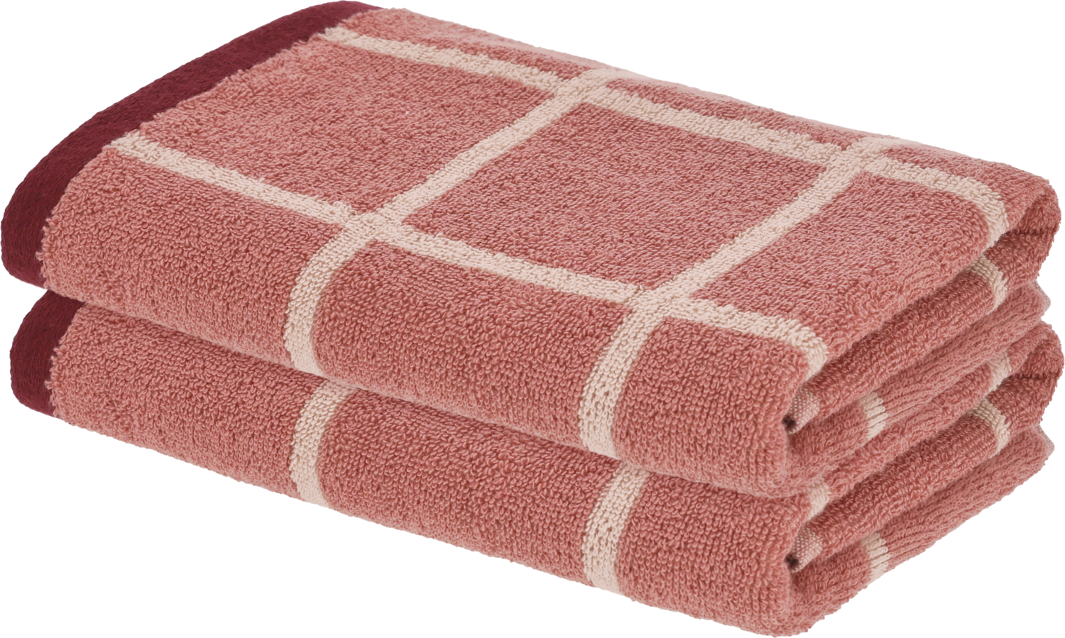 LIVARNO® Ręczniki frotte 50 x 100 cm, 2 sztuki  (Różowy)