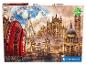 1000-elementowa puzzle Clementoni z obrazkami Londynu, w tym London Eye, budki telefoniczne i Tower Bridge.