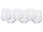 Zestaw sześciu przezroczystych szklanek bez nóżki