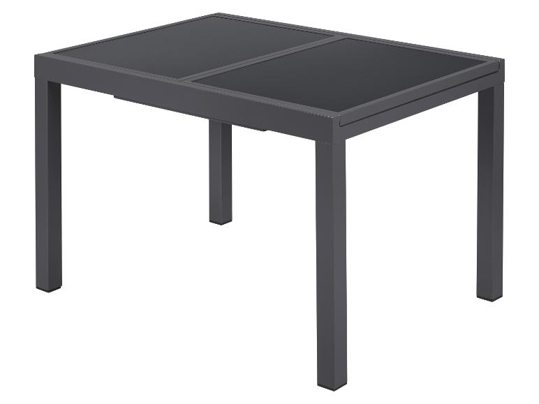 Aluminiowy stół ogrodowy Houston/Toronto, rozkładany 120-180 cm, szary