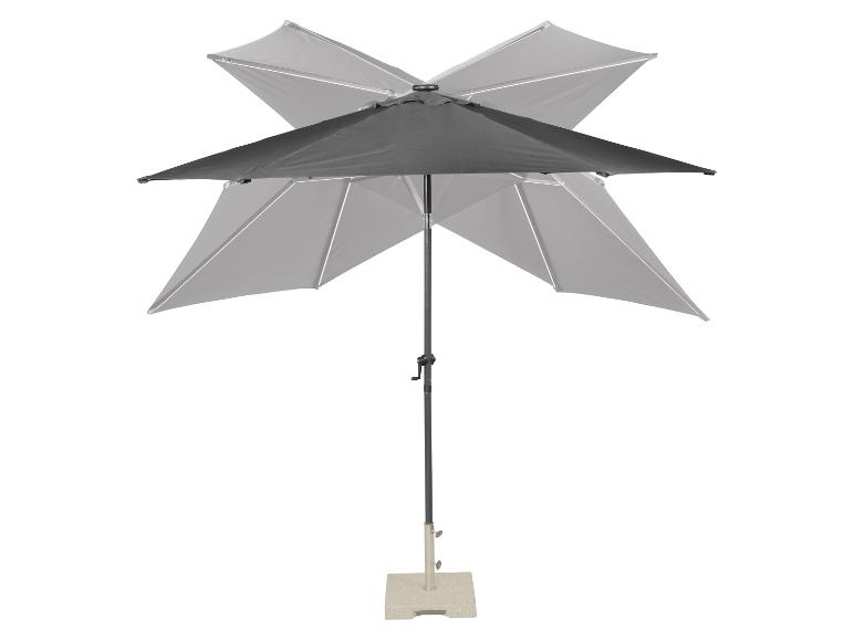Parasol z solarnym oświetleniem LED, bez podstawy